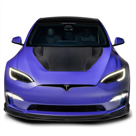 Vorsteiner VRS Tesla Model S Plaid Aero Hood Carbon Fiber PP 2x2 Glossy - TEV3080