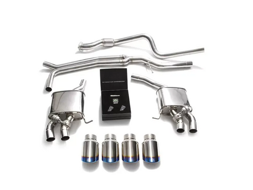 Armytrix Valvetronic Exhaust System Porsche Macan 2.0T 2019+ - Blue Coated Tips - PM202-QS30B