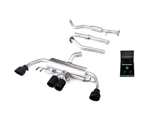 Armytrix Valvetronic Exhaust System Toyota GR Corolla GZEA14 1.6L G16E-GTS turbo I3 Non-OPF 2023+ - Matte Black Tips - TOCG4-QS3338M