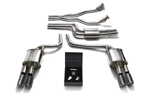 Armytrix Valvetronic Exhaust System Audi A5/S5 Coupe | Cabriolet B8 3.0L TFSI V6 2008-2016 - Carbon Fiber Tips - AUBS2-QC11