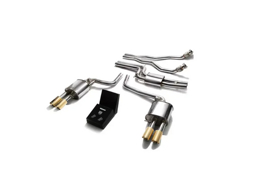 Armytrix Valvetronic Exhaust System Audi A4/A5 | S4/S5 3.0L TFSI 2009-2015 - Gold Tips - AUBS4-QS11G