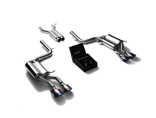 Armytrix Valvetronic Exhaust System Mercedes Benz C63 AMG W204 2008-2014 - Blue Coated Tips - MB046-QS19B