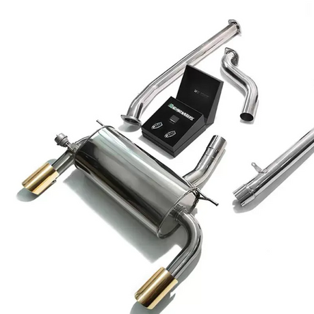 Armytrix Valvetronic Exhaust System BMW 3-Series | 4-Series F3x 2016-2021 - Gold Tips - BF32B-DS11G