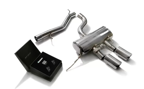 Armytrix Valvetronic Exhaust System Volkswagen Golf R MK6 2010-2014 - Chrome Silver Tips - VWG6R-DS23C