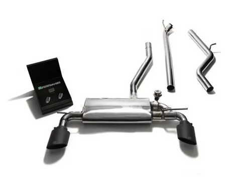 Armytrix Valvetronic Exhaust System Mercedes-Benz A180 | A200 | A250 W176 2012-2015 - Matte Black Tips - MBA26-DS18M
