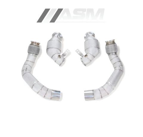 ASM TUNING - BMW M8 F91/F92/F93 Front Downpipes Sports Cat Version 4.4 V8 S63 Engines - ASMP92-1
