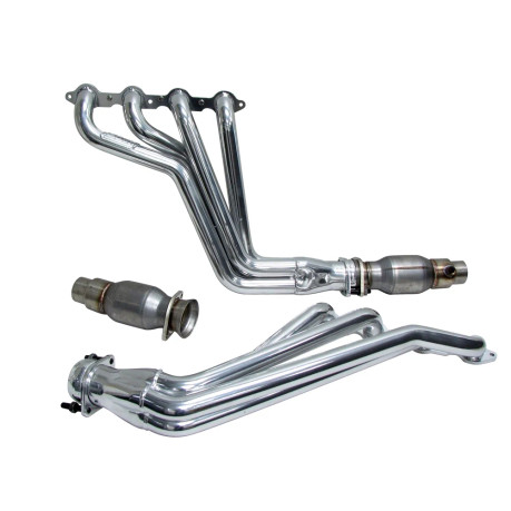 BBK Performance Chevrolet Camaro SS 1-7/8 Long Tube Exhaust Headers With High Flow Cats Polished Silver Ceramic 2010-2015 - bbk40540