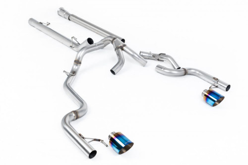 Milltek Ford F150 SuperCrew Race Non-Resonated (Louder) Cat-back with Burnt Titanium Tips - SSXFD527