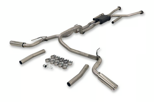 Flowmaster American Thunder  Dual Out Rear/Side Exit Stainless Steel Cat-Back Exhaust System - Fits 2022-2024 Toyota Tundra 3.4-Liter - 818140