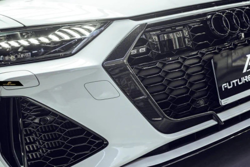 Future Design Audi RS6 Avant (C8) Carbon Fiber Front Grille Surround Future Design Audi RS6 Avant (C8) Carbon Fiber Front Grille Surround