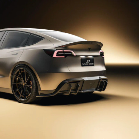 Future Design Tesla Model Y Carbon Fiber Rear Diffuser