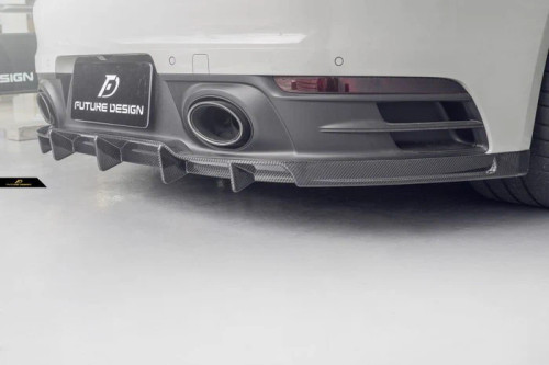 Future Design Porsche Carrera/Targa/Convertible (992/911) Carbon Fiber Rear Diffuser