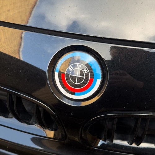 BMW 5 Series (E60/E61) 50th Anniversary Style Carbon Fibre Front Emblem ...