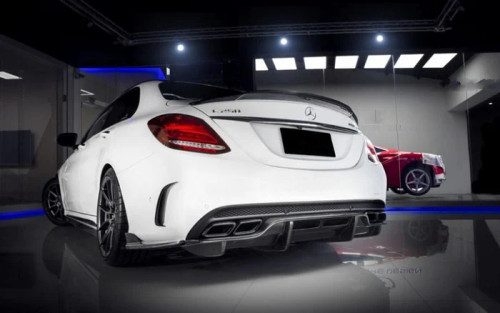 Mercedes Benz C63 (W205/S205) PSM Style Carbon Fibre Rear Diffuser ...