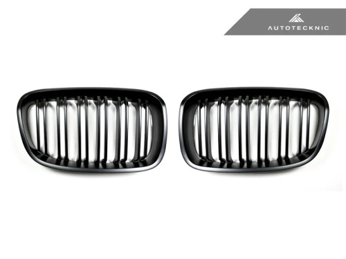 AutoTecknic Dual-Slats Stealth Black Front Grille Set - F10 5-Series | M5