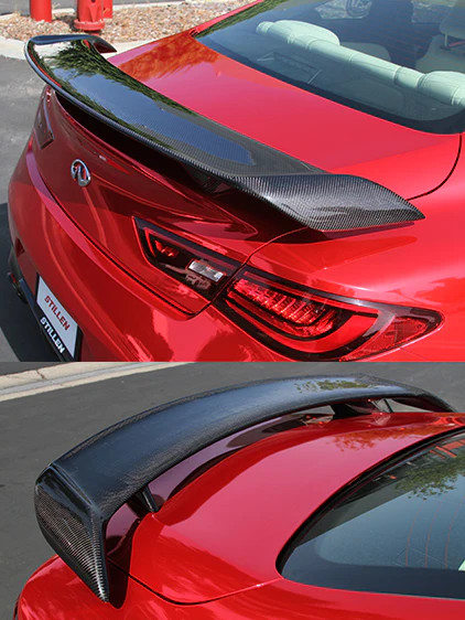 STILLEN Carbon Fiber Rear Spoiler for 2017–2022 Infiniti Q60 – CF11239