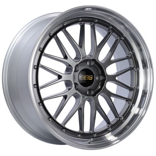 BBS LM 20x9.5 5x120 ET37 Diamond Silver Center Diamond Cut Lip Wheel -82mm PFS/Clip Required