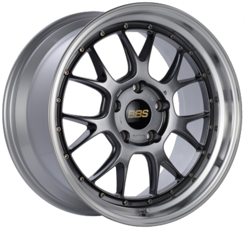 BBS LM 21x10 5x120 ET38 Diamond Black Center Diamond Cut Lip Wheel -82mm PFS/Clip Required main image 1