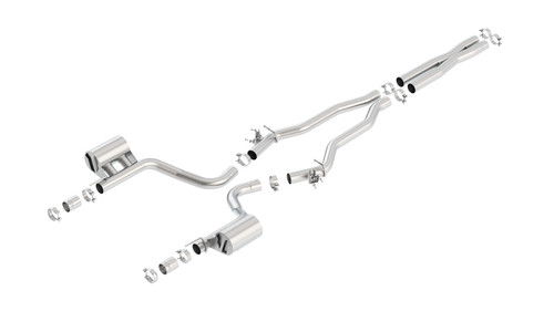 Borla 140642 15 CHAL HELLCAT 6.2L V8 AT/MT RWD 2DR 3IN S-TYPE W/VALVES FACTORY BEZEL NO TIP main image 1