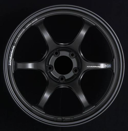 Advan RG-D2 18x8.5 +50 5-114.3 Semi Gloss Black Wheel