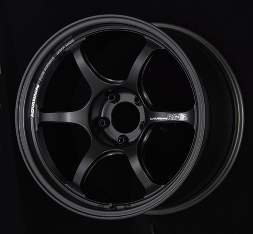 Advan RG-D2 18x8.5 +37 5-114.3 Semi Gloss Black Wheel main image 1