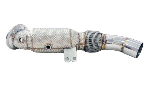 High-Performance Catted Downpipe with Heat Shield for BMW M2 M240i ...