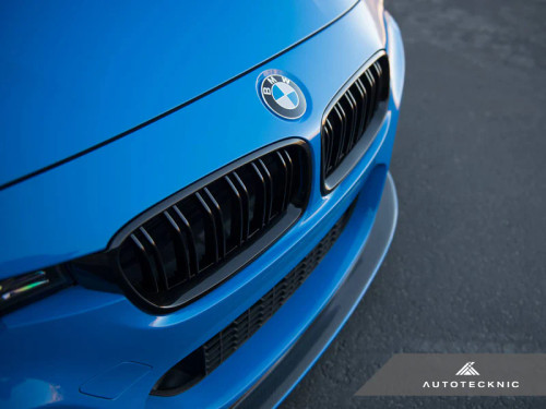 AutoTecknic Dual-Slats Carbon Front Grille Set - F30 3-Series Sedan | F31 3-Series Wagon