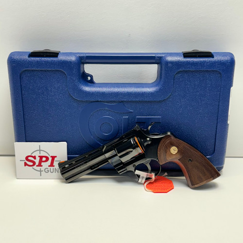 COLT PYTHON .357 MAG BLUED, WOOD GRIPS PYTHON-BP4WTS