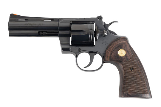 COLT PYTHON .357 MAG BLUED, WOOD GRIPS PYTHON-BP4WTS