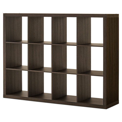 Better Homes & Gardens 12-Cube Storage Organizer, Tobacco Oak