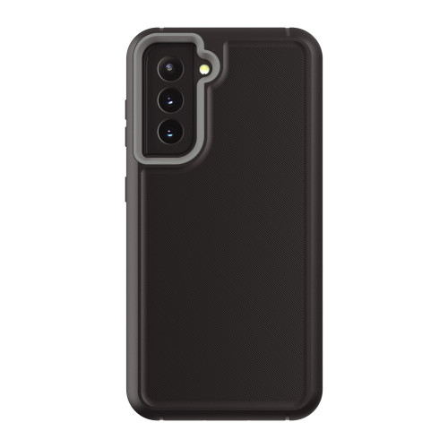 onn. Rugged Phone Case with Holster for Samsung Galaxy S21 5G - Black