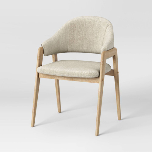 Ingleside Open Back Upholstered Wood Frame Dining Chair - Threshold™ Cream