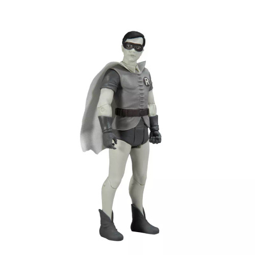McFarlane Toys DC Retro Batman 66 6" Figure - Robin (Black and White TV Variant)