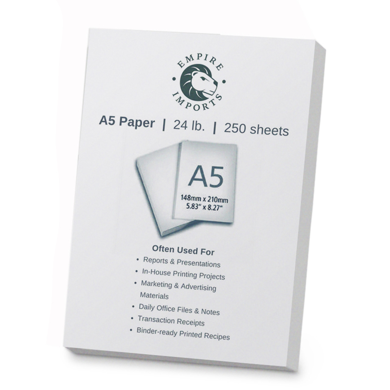 A5 White Printer Copy Paper 100 Sheets 80gsm Smooth Office