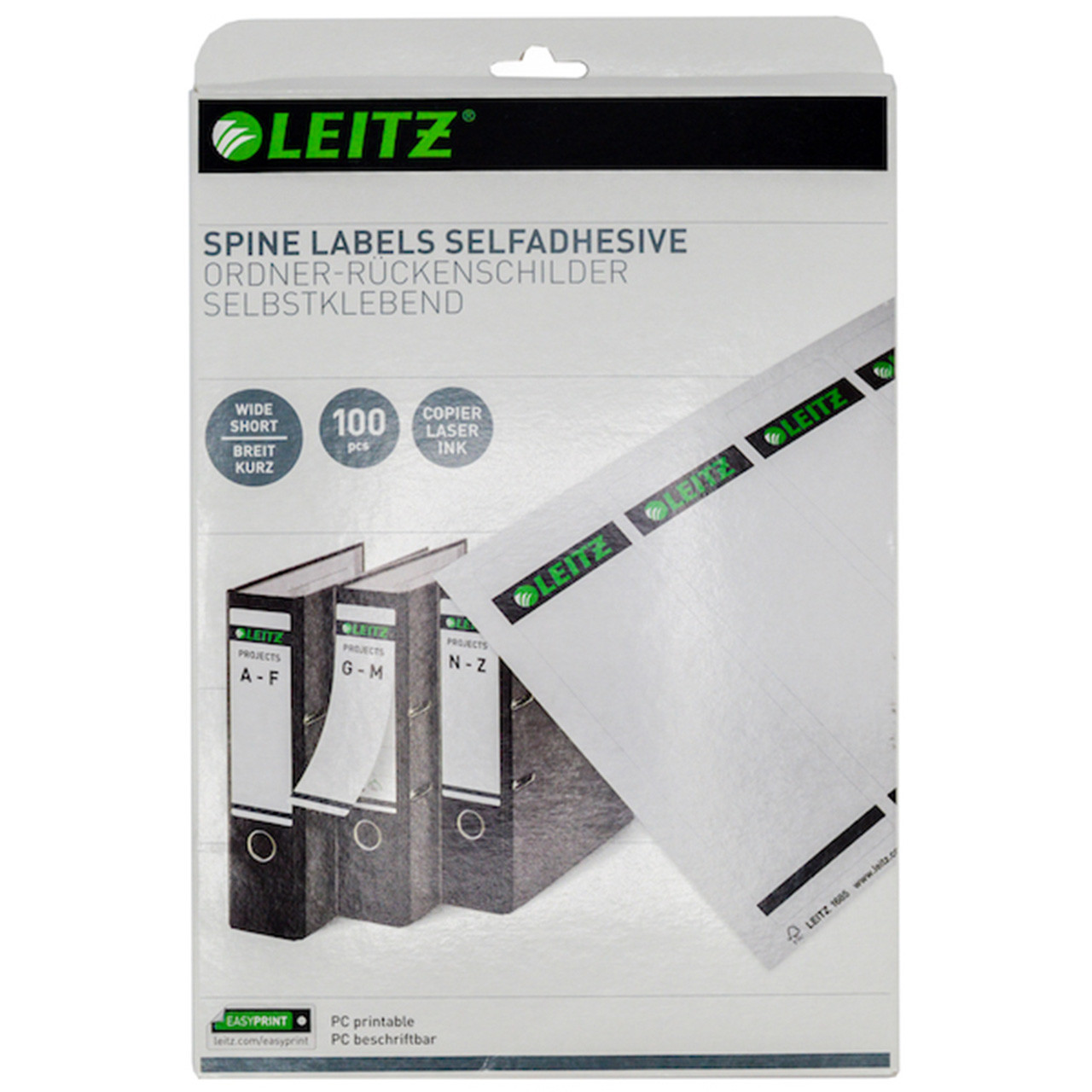 Adhesive binder spine labels