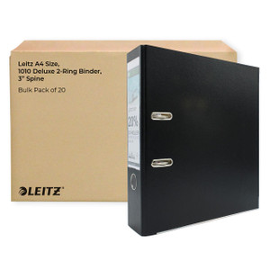 Leitz R80 Black Marbled 2-Ring Binder, A4 Size, 3 Spine - Empire