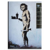 Banksy Canvas Print - Caveman