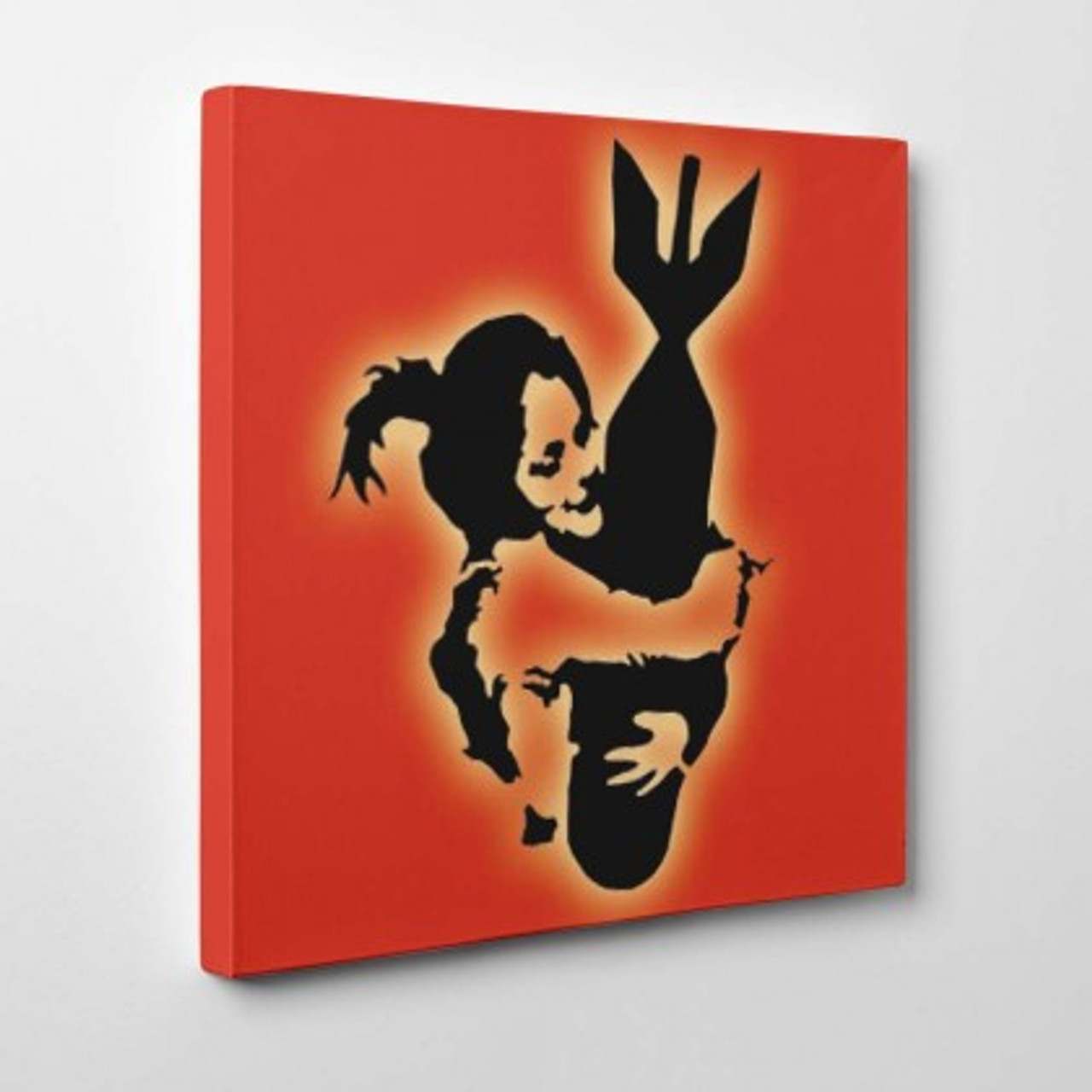 Banksy Canvas Print - Bomb Hugger - The Banksy Shop