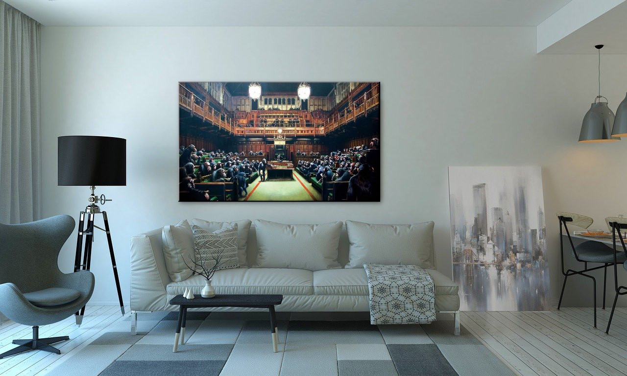 Banksy Monkey Parliament Canvas