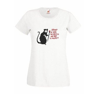 Ladies Out Of Bed Rat Banksy T Shirt Ladies Out Of Bed Rat Banksy T Shirt
