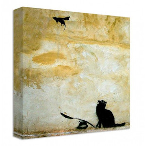 Banksy Canvas Print - Cat And Mouse Banksy Canvas Print - Cat And Mouse