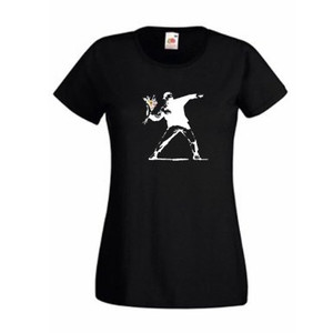 Ladies White Flower Thrower T - Shirt Ladies White Flower Thrower T - Shirt