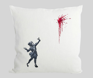 Girl Slingshot Flowers Cushion Girl Slingshot Flowers Cushion