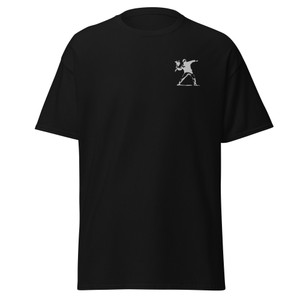 Embroidered White Flower Thrower T shirt Embroidered White Flower Thrower T shirt