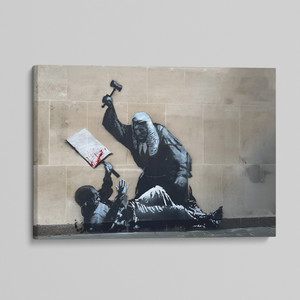 Banksy Canvas Print - Royal Courts of Justice Banksy Canvas Print - Royal Courts of Justice