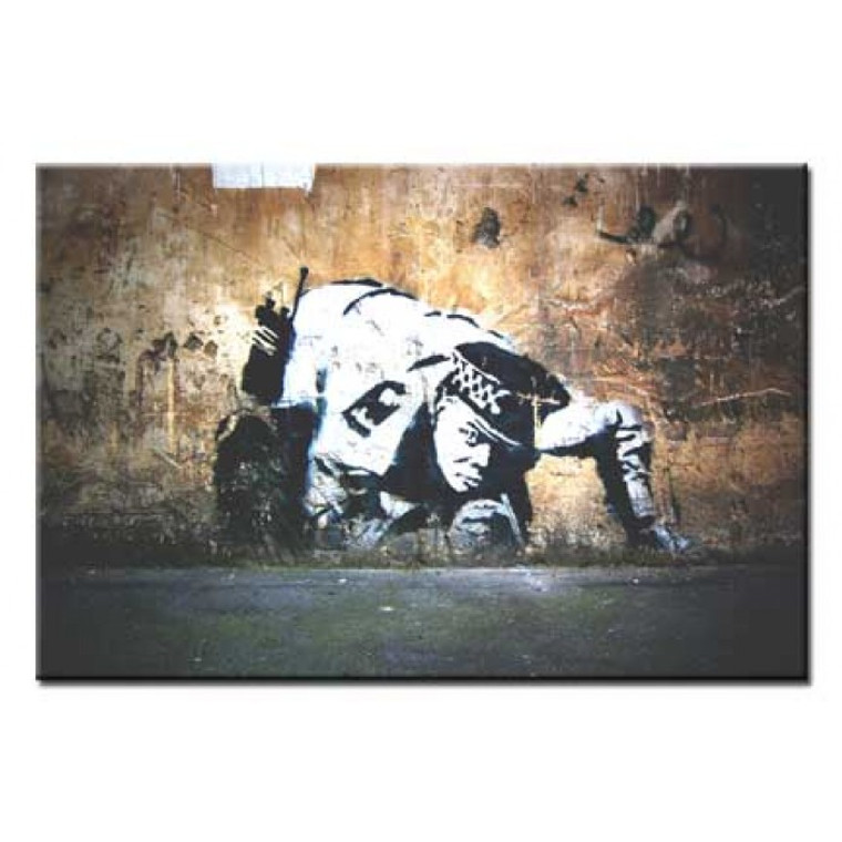 Banksy Canvas Print - Sniffing Copper