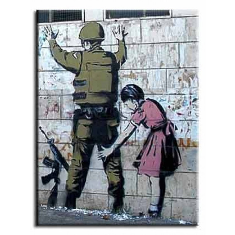 Banksy Canvas Print - Soldier Search