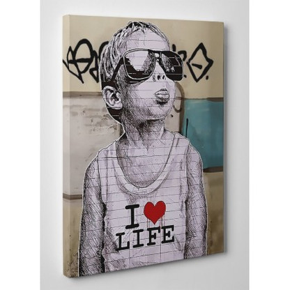 Banksy Louis Vuitton Kid Canvas Print or Poster