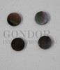 1pc Black MOP domed finger button 14x2mm