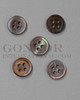 1pc Brownlip MOP buttons 4H 18Lx1.7mm